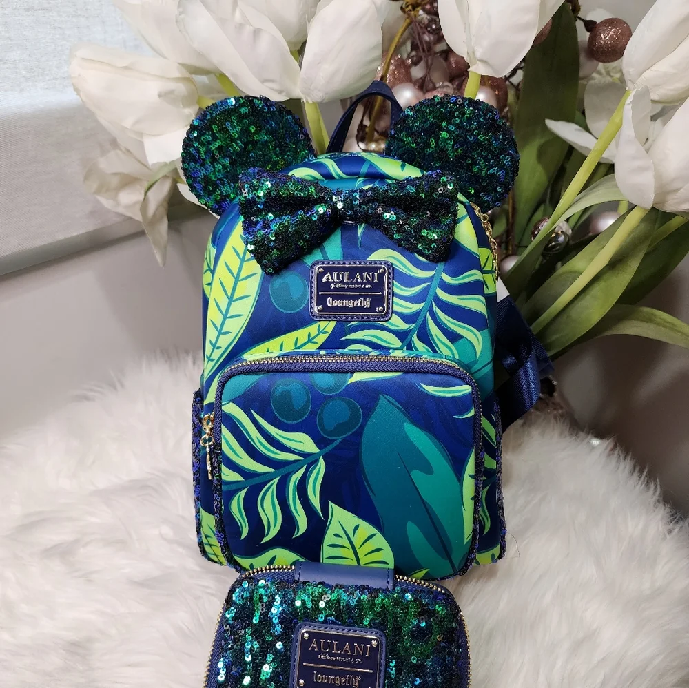 Disney Aulani Backpack &matching wallet new - Picture 3 of 8